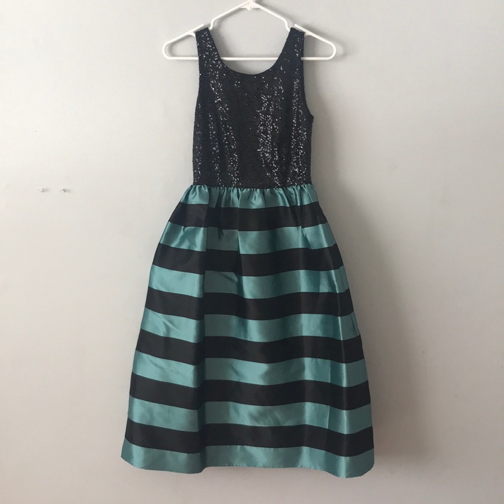 Anthropologie Evening Sequined/Satin Dress